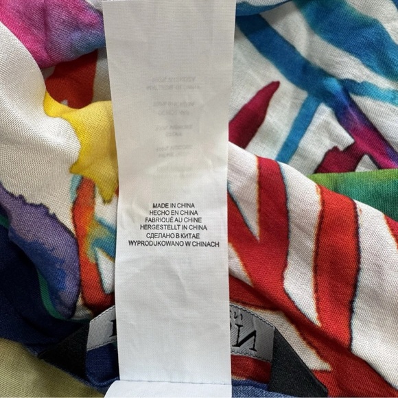 Lauren Ralph Lauren Scarf Sarong Floral Tropical Palm Leaf Viscose Watercolor - Picture 6 of 7